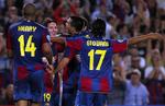 Lionel Messi kunne sammen med sine holdkammerater juble over en fantastisk præstation i Champions League-kampen mod Lyon. 