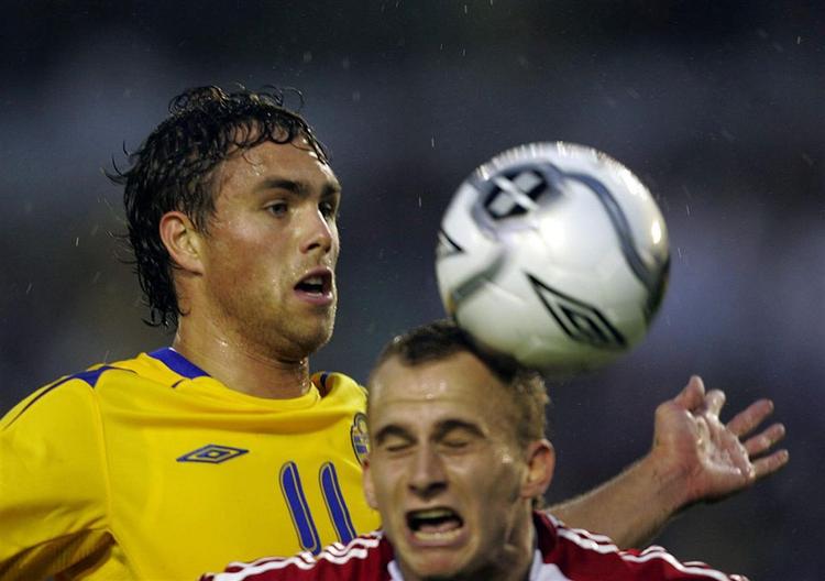 Den tidligere Brøndby-spiller Johan Elmander havde - ligesom de andre svenskere - store problemer med Liechtenstein-spillere. 