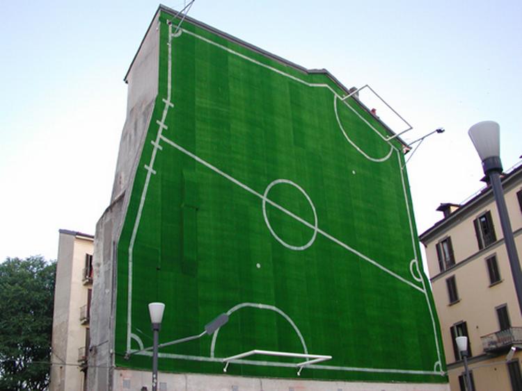 Sådan så det ud, da Diesel Wall ramte Milano. 