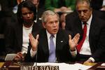 Bush' egen version af talen ved FN nåede medierne, komplet med fonetiske udtaler. 