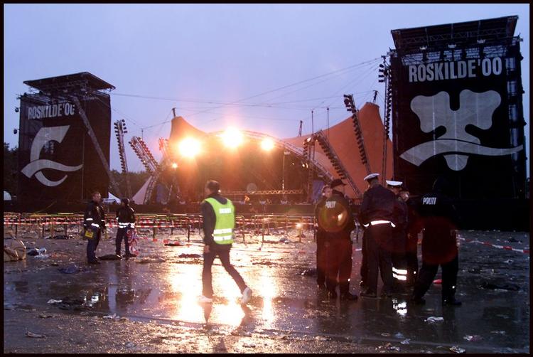 Roskilde Festival i år 2000 efter ulykken. 