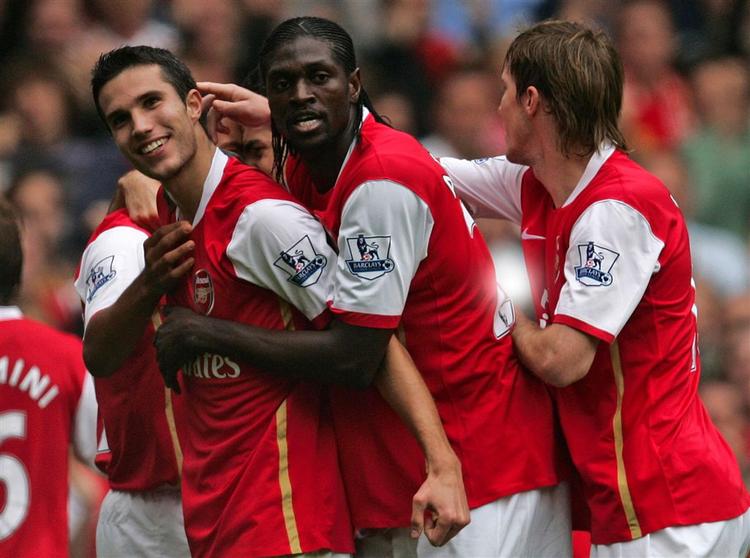 Robin van Persie scorede to gange for Arsenal. 
