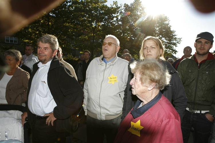 Nabodemonstrationen i Grøndal i lørdags. 