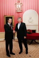 Anders Fogh besøger Gordon Brown