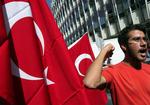 Foto fra demonstrationen i Ankara i går imod den amerikanske resolution. 
