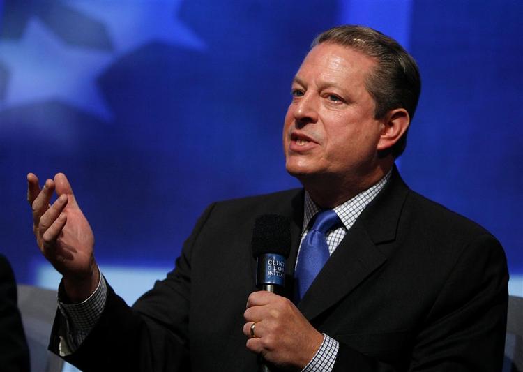 Al Gore under et af sine mange klimaforedrag. 