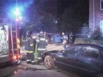 Branden på Uffesgade fik en overgang flammer til at slikke 10-12 meter op ad en forretning på Jagtvej. 