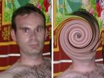 For at skjule sin identitet har canadieren forvrænget sit ansigt med et fotoprogram. Det er dog lykkedes det tyske kriminalpoliti at få udarbejdet et identificerbart foto. 