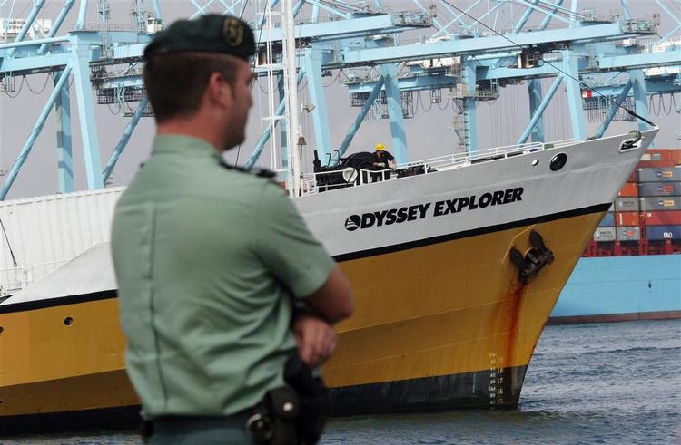 'Odyssey Explorer' i den spanske havneby Algeciras. 