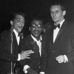 Dean Martin, Sammy Davis Jr. og Joey Bishop - tre femtedele af det legendariske Rat Pack. 