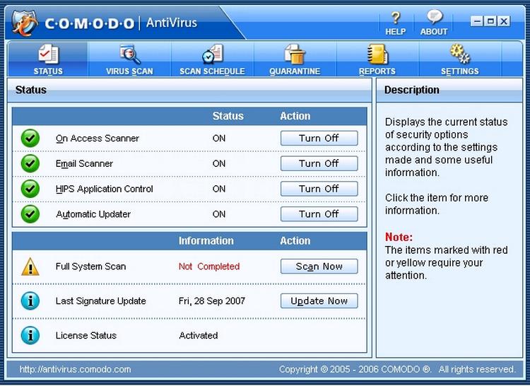 Der kan man bare se. Comodo AntiVirus har potentiale til noget stort, når den endelige version udgives. Hold øje med Comodo. 