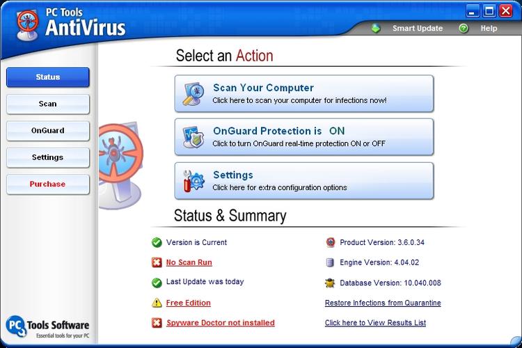 PC Tools AntiVirus er fuldstændig lækkert, men samtidig også fuldstændig langsomt. Et produkt, der er værd at springe over. 