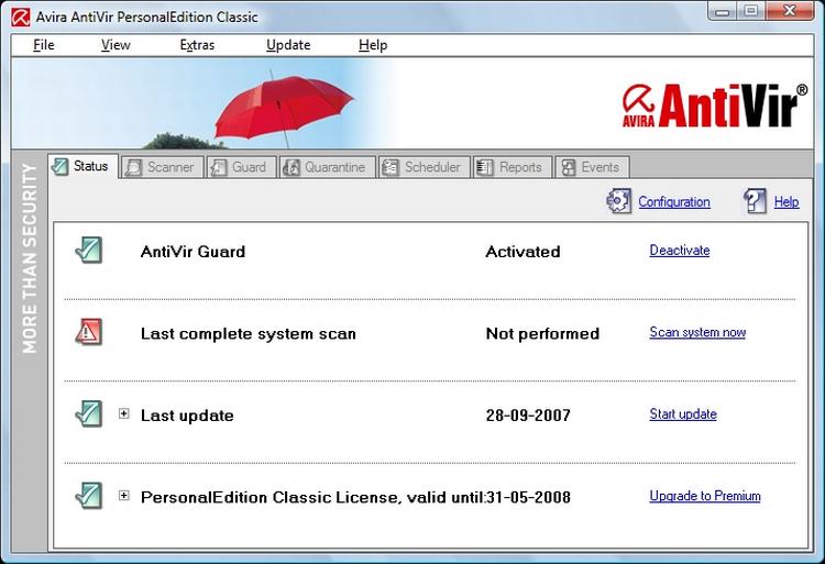 Uh! Et antivirusprogram der ikke scanner emails. Det er ikke så godt, AntiVir er ellers et pænt program. 
