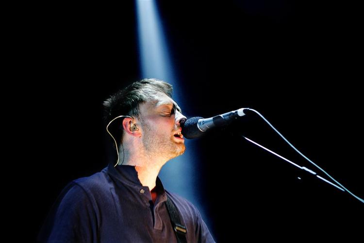Forsanger Thom Yorke under en Radiohead-koncert i K.B.Hallen. 