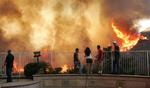 Bydelen Foothill Ranch i flammer. 