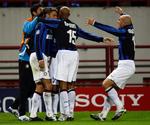 Hernan Crespo udlignede og Walter Samuel scorede sejrsmålet for Inter i Moskva. 
