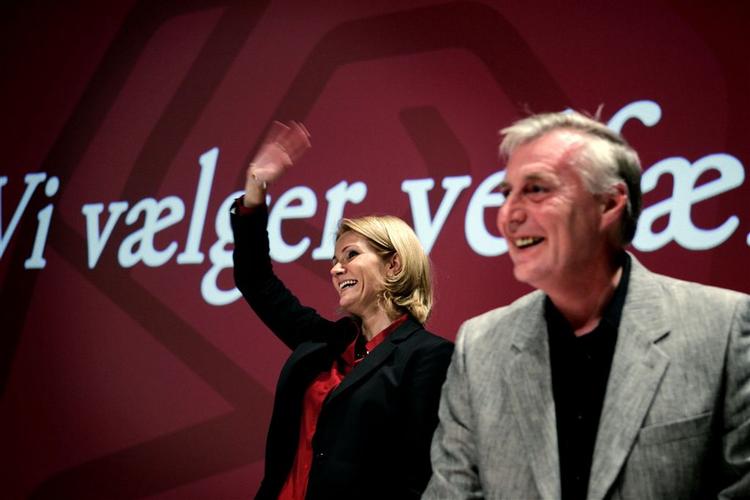 Socialdemokraternes formand Helle Thorning-Schmidt og partisekretær Henrik Dam Kristensen på partiets kongres i Aalborg. 