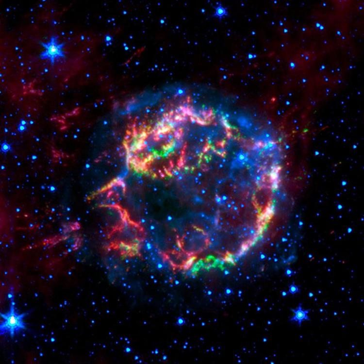 Et NASA-billede af en tidligere stjerneeksplosion. 