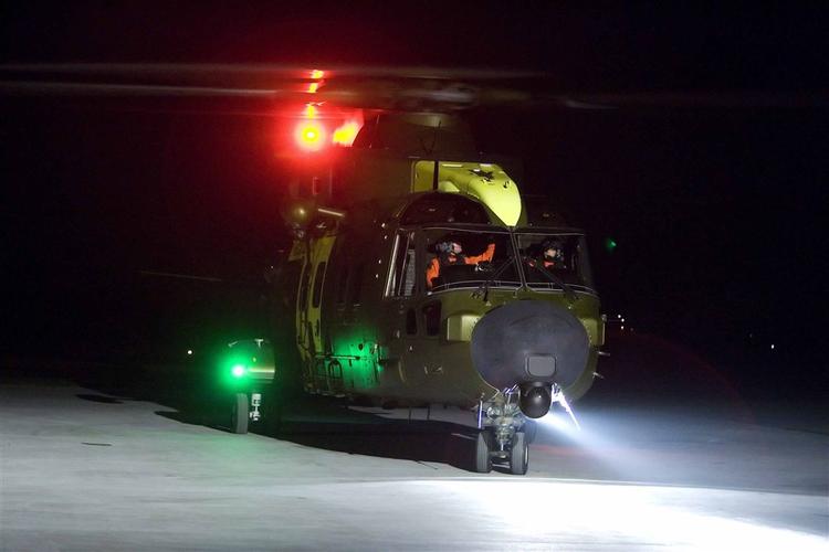 En EH 101-helikopter fra Flyvestation Skrydstrup. 
