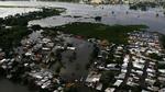 Et nabolag oversvømmet af vand i Villahermosa, Mexico. 