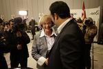 Pia Kjærsgaard og Naser Khader i valgduel i Kalundborg Hallerne. 