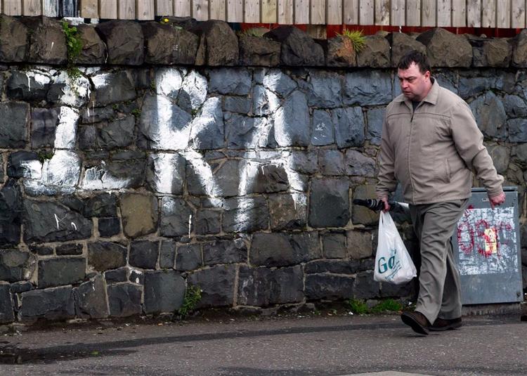 IRAs involvering i konflikten om Nordirland har sat sig spor i bybilledet i Belfast. 