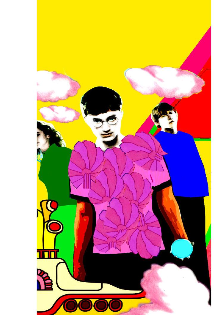 ANALOGI. Harry Potters popularitet er blevet sammenlignet med Beatles'. Men også kærlighedsbudaksbet er en fællesnævner mellem de britiske superstjerner. Illustration: Marianne Bahl/Originalfoto: Sandrew Metronome 
