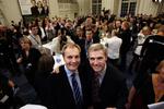 Peter Skaarup og Kristian Thulesen Dahl i perlehumør efter en for Dansk Folkeparti meget gunstig prognose. 
