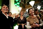 Den konservative valgfest blev pisket i gang af et energisk bigband. 