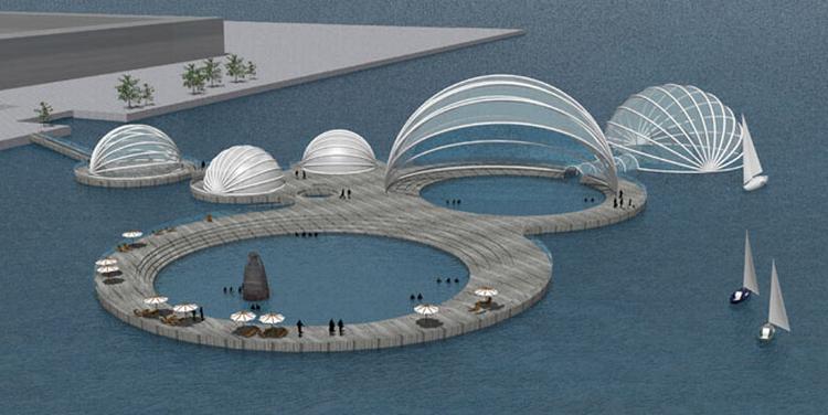 Bystrup Arkitekter har præsenteret et forslag til et helårshavnebad med både opvarmede bassiner og vinterbadning. Det vil give københavnerne mulighed for at bade i havnen hele året. 