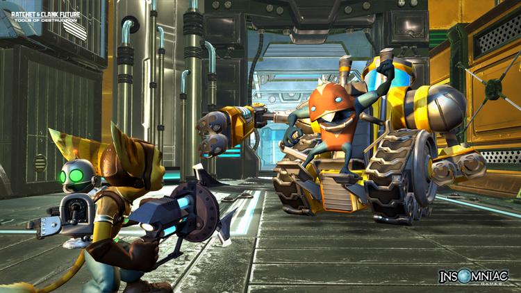 Skæv humor, et farverigt univers og duk-dig-hop-og-skyd-gameplay forfinet til det yderste i det nyeste 'Ratchet'-spil. 