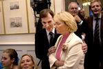 Mogens Camre og Dansk Folkepartis formand Pia Kjærsgaard ved valget til Europaparlamentet i 2004. 
