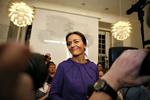 »Jeg synes, vi skal overlade det til parterne«, siger Margrethe Vestager om udsigten til politisk opbakning til de offentligt ansattes krav om mere i løn. 