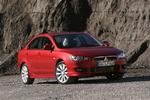 Mitsubishi Lancer kommer først som firedørs sedan. Til efteråret er den klar som femdørs hatchback. 