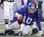 Giants' Eli Manning havde en helt sort aften. 