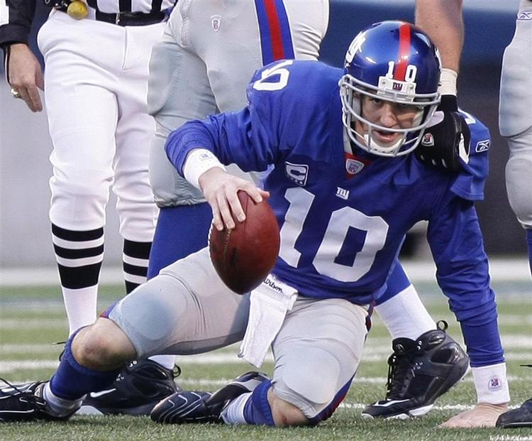Giants' Eli Manning havde en helt sort aften. 