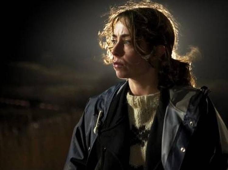 Sofie Gråbøl som Sarah Lund i DR's 'Forbrydelsen' - iført den famøse sweater med stjernemønster. 