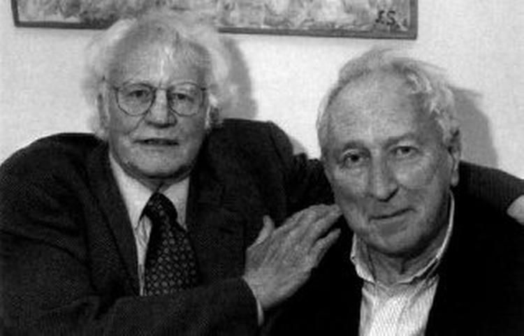 Robert Bly &amp;  Tomas Tranströmer, fotograferet i Göteborg, 2004.  Foto: Paula Tranströmer 