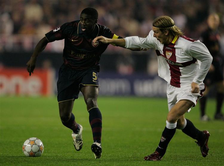Christian Poulsen spillede stabilt hele kampen for Sevilla. 