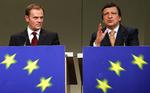 Tusk i selskab med kommissionsformand Barroso. 