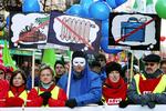 Vi vil have en handlekraftig regering, lød budskabet fra dagens demonstranter fra belgisk fagbevægelse. 