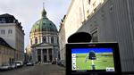 Så er vi fremme - Mio C 620 kan vise destinationen, f.eks. Marmorkirken i København,  i 3D på skærmen. Foto: Jacob Ehrbahn 