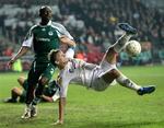 Markus Allbäck har endnu ikke scoret i UEFA Cup-gruppespillet, hvorfra FC København med 0-0 i Aberdeen kan komme videre med ét scoret mål. 