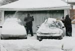Borgerne i Detroit i Michigan vågnede op til et tykt lag sne. 
