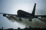 Jet airplane taking off. USA.
