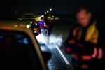 Politiet i København holdt spritrazzia på Amager, hvor 6 af eftermiddagens 7 spritbilister blev snuppet.  Her er det Englandsvej ved lufthavnen, hvor hele kørebanen var spærret af, så alle bilister kunne blæse i alkometeret. 