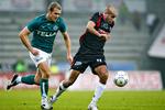 Simon Poulsen (th.) fra FCM er blevet solgt til den hollandske fodboldklub AZ Alkmaar. 