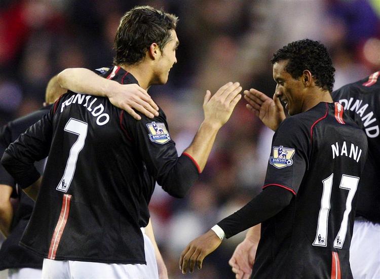 Ronaldo jubler efter sin scoring mod Sunderland. 