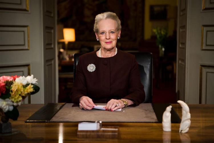 Dronning Margrethe på Amalienborg nytårsaften 2007. 