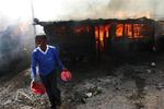Brændende bygning i hovedstaden i Kenya, Nairobi. 